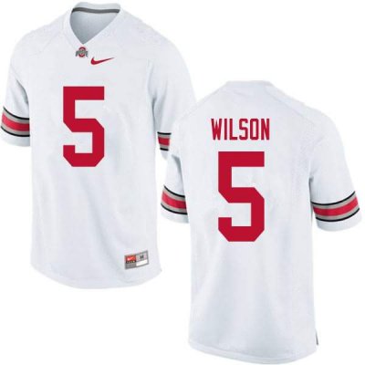 NCAA Ohio State Buckeyes Men's #5 Garrett Wilson White Nike Football College Jersey IDE2145JS